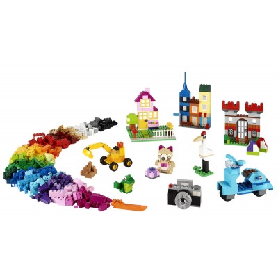 LEGO Classic Mattoncini Trasparenti Creativi, Set di Costruzioni con  Animali, Giochi per Bambini 4 Anni, 11013