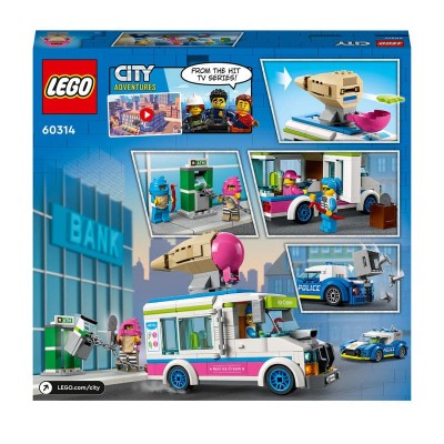 Lego City 60314 Il Furgone dei Gelati e l'Inseguimento della Polizia