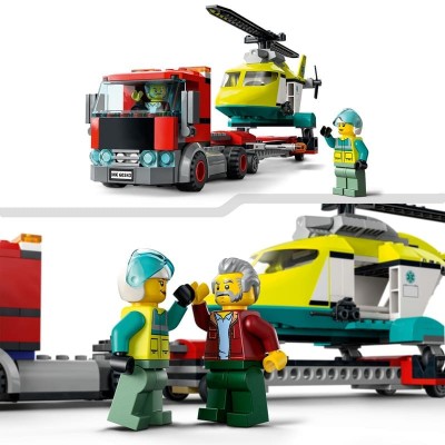 Lego City 60343 Trasportatore di Elicotteri di Salvataggio