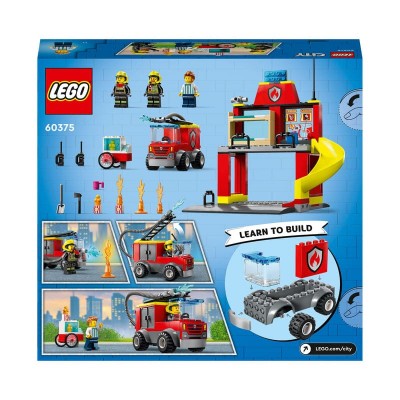 LEGO City Fire 60320 Caserma dei Pompieri, con Garage, Camion ed