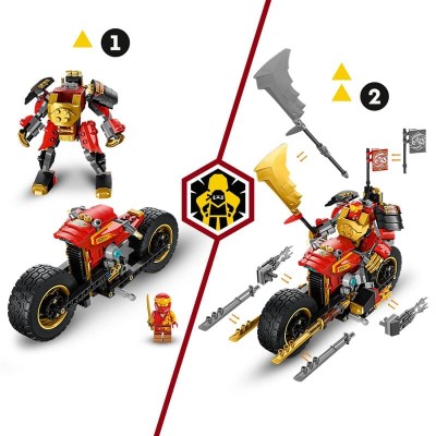 LEGO NINJAGO Mech Elemento Fuoco di Kai, Giochi d'Azione per